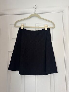 Nanette Lepore Black Textured Mini Skirt